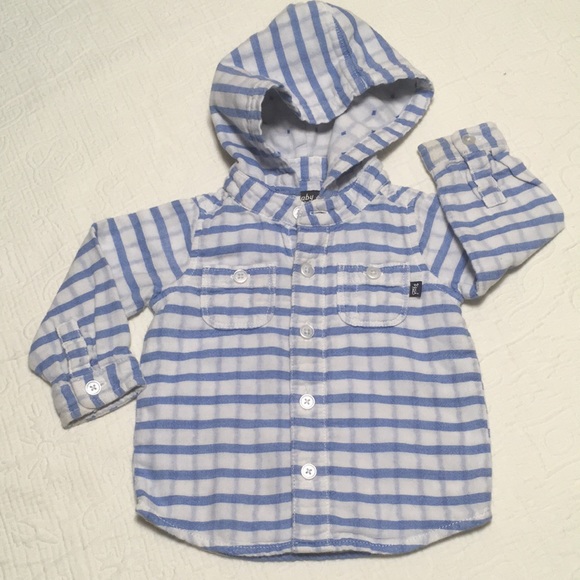 12m (3/$20) Lined Hoodie/Shirt by OshKosh B’gosh - Picture 1 of 16